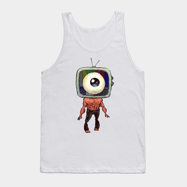 T.V. Eye Tank Top by jesse.lonergan